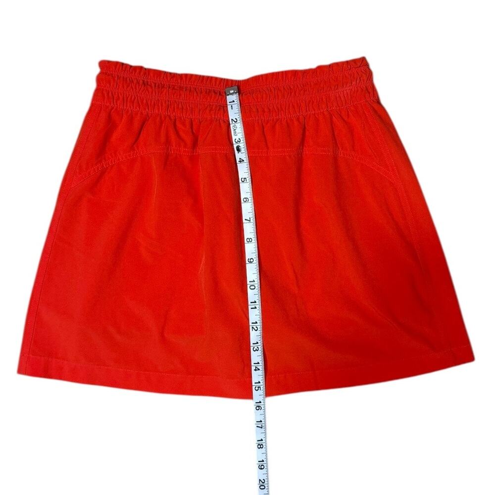 Athleta Expedition Skort Torch Red/Orange Zip Front - Size 6 - Picture 6 of 6